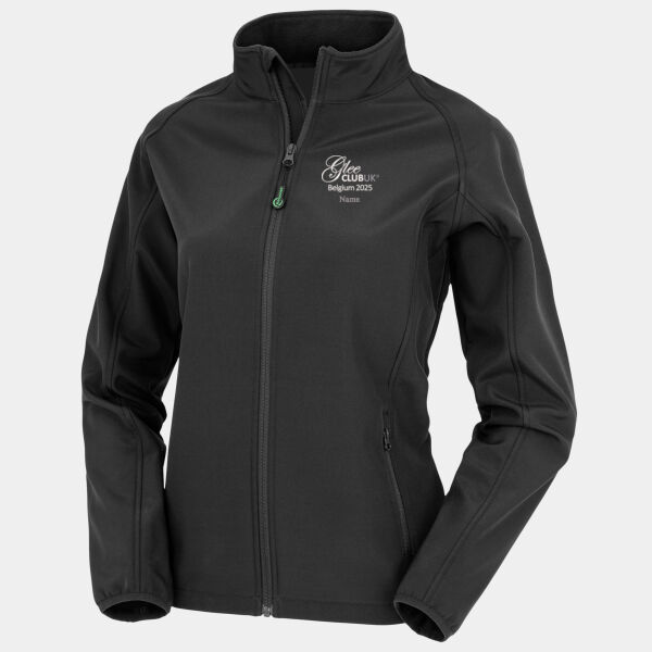 Glee Club UK Ladies Belgium 2025 Recycled Softshell Jacket Thumbnail